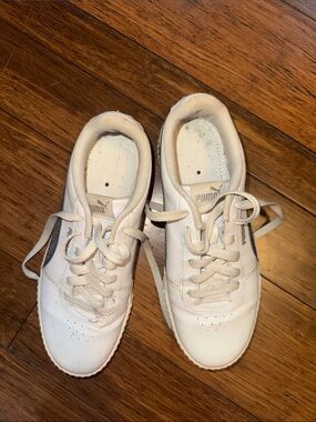 Puma White Low-Top Lace-Up Sneakers